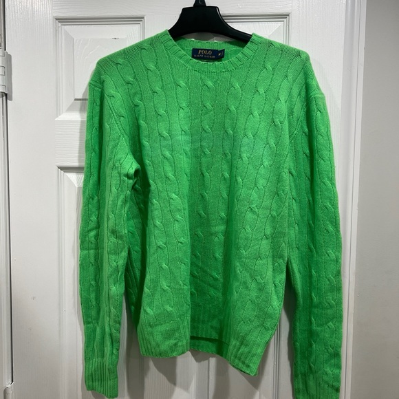 Polo Ralph Lauren Other - Polo Ralph Lauren . Lime Green Cashmere Crewneck Sweater Medium
